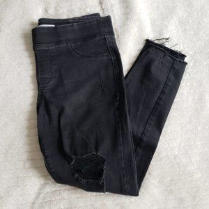Old Navy Black Distressed Rockstar Jeggings Sz 12